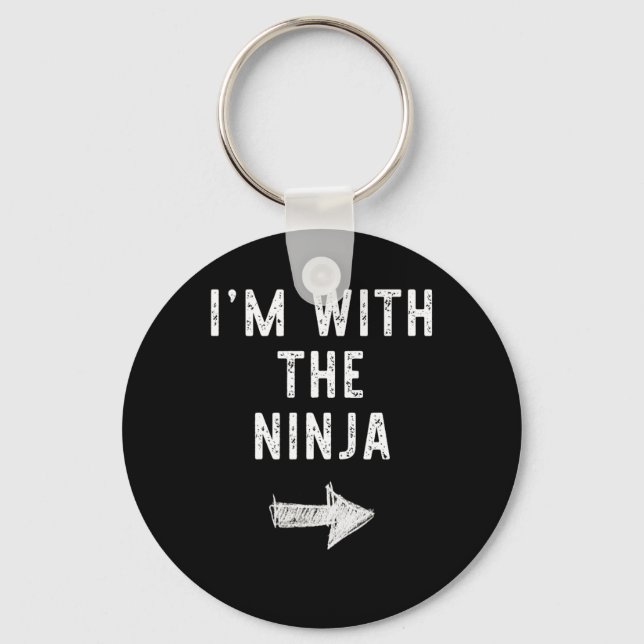 I'm With The Ninja Costume Halloween Matching Coup Key Ring (Front)
