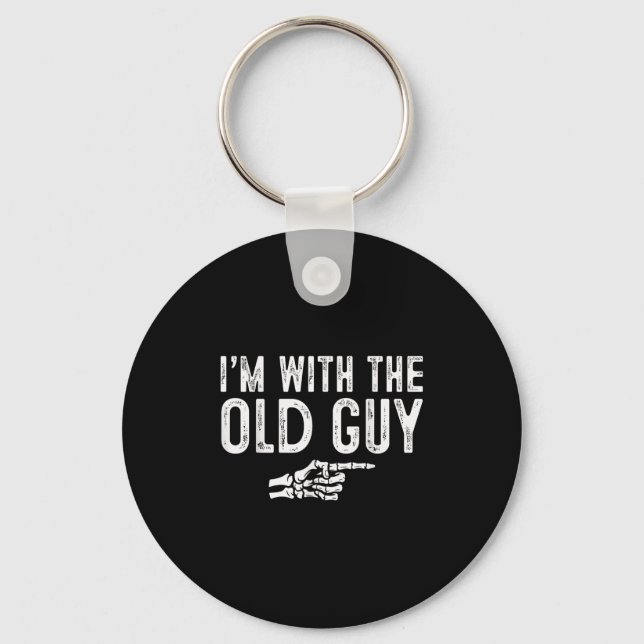 I'm With The Old Guy Easy Costume Halloween Couple Key Ring (Front)