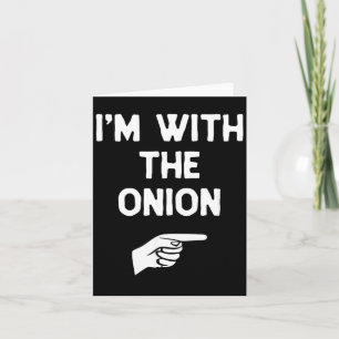 Im with The Onion Funny Halloween Matching Costume Card