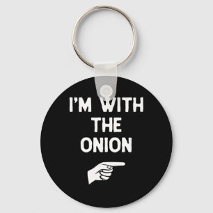 Im with The Onion Funny Halloween Matching Costume Key Ring
