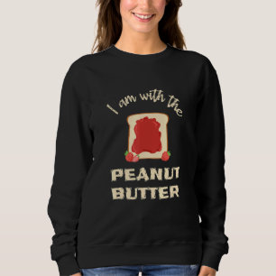 I'm With The Peanut Butter Jelly Halloween Couple Sweatshirt