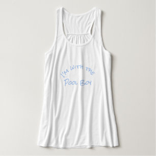 I'm with the Pool Boy Fun Summer Graphic Cool Tank