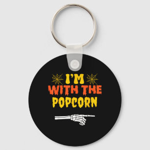 Im with the Popcorn Funny Simple Halloween Costume Key Ring