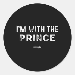 Im With The Prince Costume Matching Lazy Halloween Classic Round Sticker