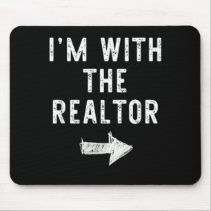 Im with The Realtor Funny Halloween Couple Costume Mouse Pad