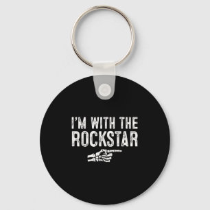 I'm With The Rockstar Easy Costume Halloween Coupl Key Ring
