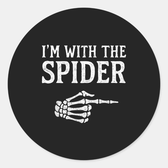 I'm With The Sder Funny Group Halloween Costumes  Classic Round Sticker (Front)