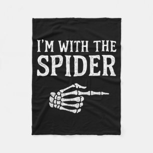 I'm With The Sder Funny Group Halloween Costumes  Fleece Blanket