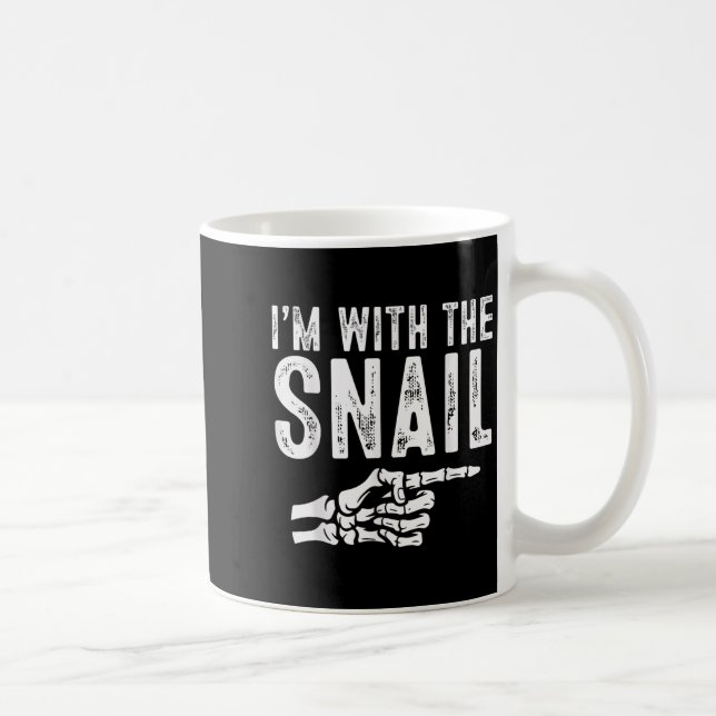 I'm With The Snail Easy Costume Halloween Couples  Coffee Mug (Right)
