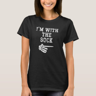 I'm with the Sock Point Matching Couples Halloween T-Shirt