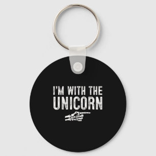 I'm With The Unicorn Easy Costume Halloween Couple Key Ring