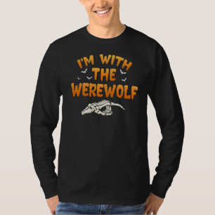 I'm With The Werewolf Halloween Couples Costume Wo T-Shirt