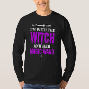 Im With The Witch Couples Costume For Halloween T-Shirt