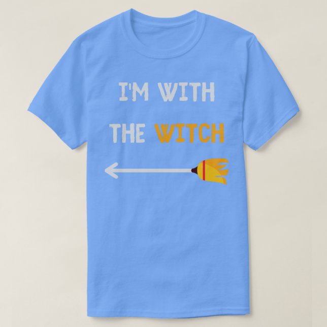 Im With The Witch couples costume T-Shirt (Design Front)