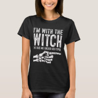 I'm With The Witch Funny Halloween Couple Costume 