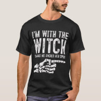 I'm With The Witch Funny Halloween Couple Costume 