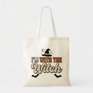 I'm With the Witch Halloween Tote Bag