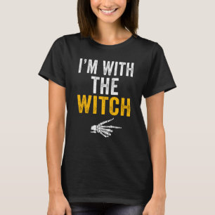 I'm With The Witch His And Hers Halloween Costume T-Shirt
