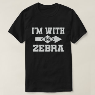 I'm With The zebra Funny Couple Halloween Costume T-Shirt