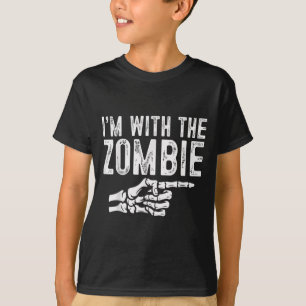 I'm With The Zombie Easy Costume Halloween Couples T-Shirt