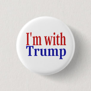Im With Trump red blue 3 Cm Round Badge