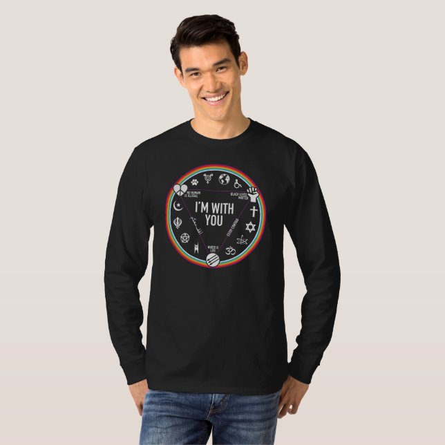 I'm With You activist gear. Proceeds to the ACLU! T-Shirt (Front Full)