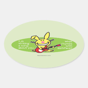 I'm Writing A Song Oval Sticker