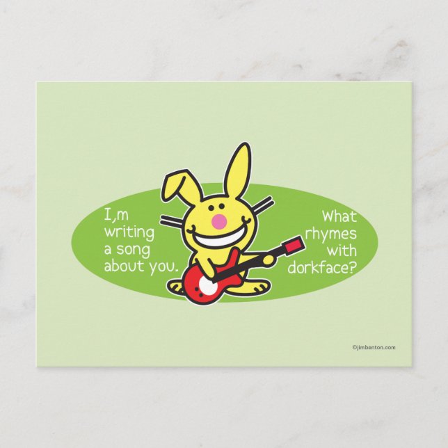 I'm Writing A Song Postcard (Front)