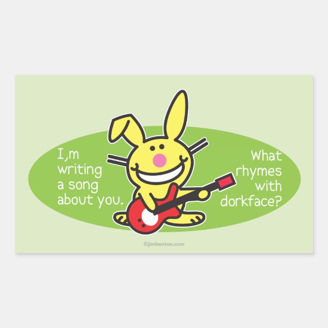 I'm Writing A Song Rectangular Sticker (Front)