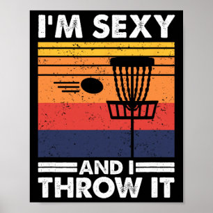 I'm Y And I Throw It, Vintage Disc Golf Player  Poster