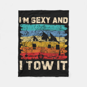 Im Y And I Tow It - Funny Camper Camping Fleece Blanket