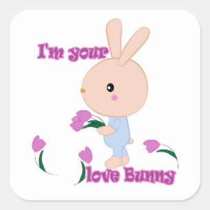 I'm your favourite Bunny Square Sticker