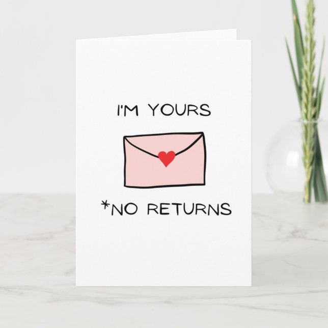 I'm Yours Greeting Card, Commitment, Love Card (Front)