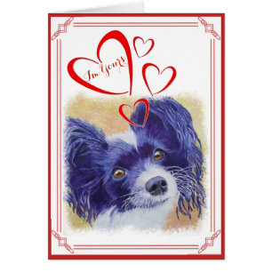 I'M YOURS VALENTINE BLACK AND WHITE PAPILLON