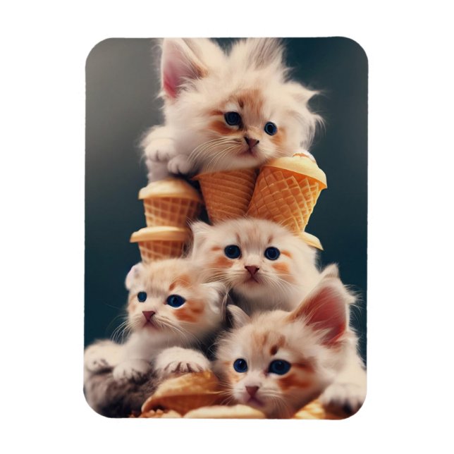 ímã gatinhos e sorvetes magnet (Vertical)