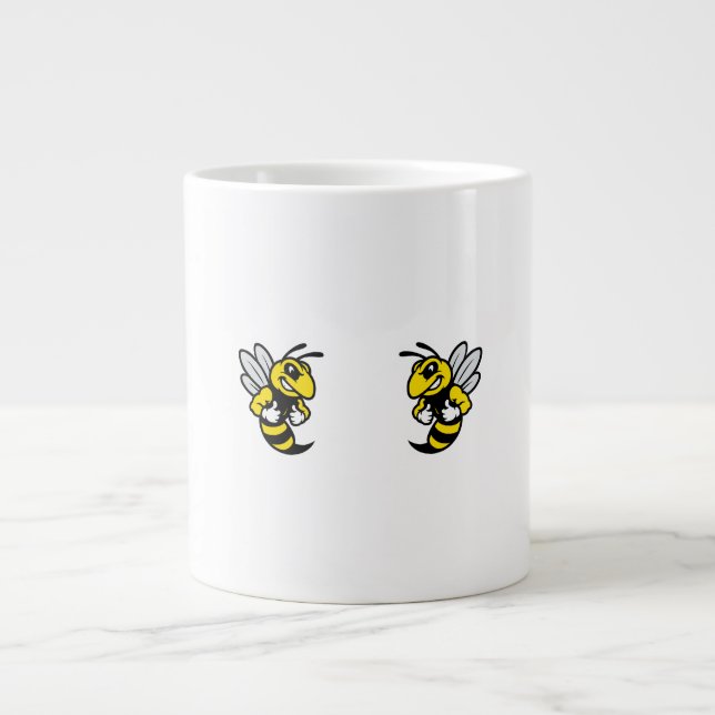 Imabee Reversed Funny Bee Large Coffee Mug (Front)