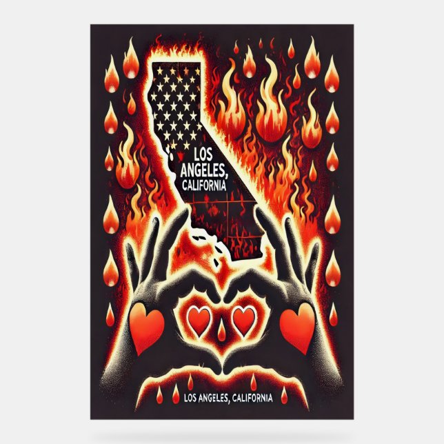 IMAGE ALUSIVE TO SOLIDARITY WITH ANGELES C. ACRYLIC SIGN (Front)