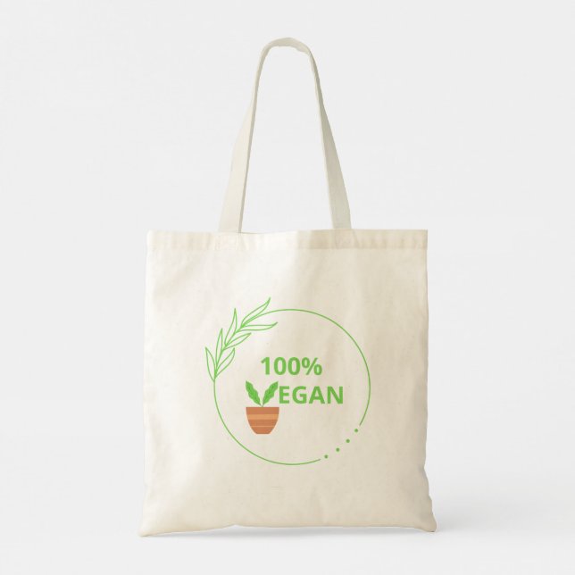 Image for vegans. tote bag (Back)
