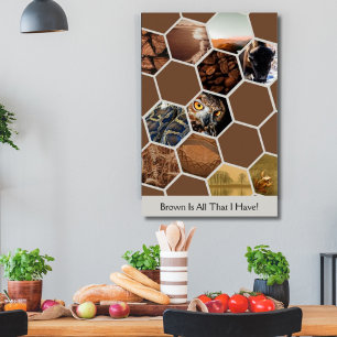 Image Hexagon Collage - Brown Is All That I Have!  Poster