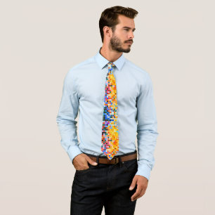 Image of a colourful disco glitter pattern tie