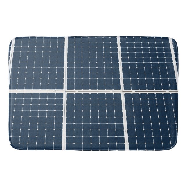Image of a solar power panel funny bath mat (Front)