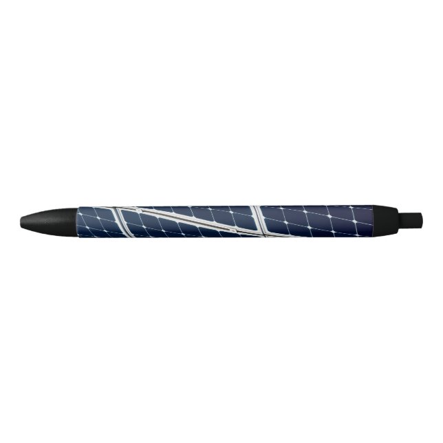 Image of a solar power panel funny black ink pen (Front)