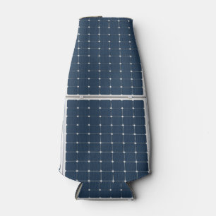 Image of a solar power panel funny bottle cooler