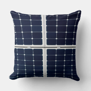 Image of a solar power panel funny cushion