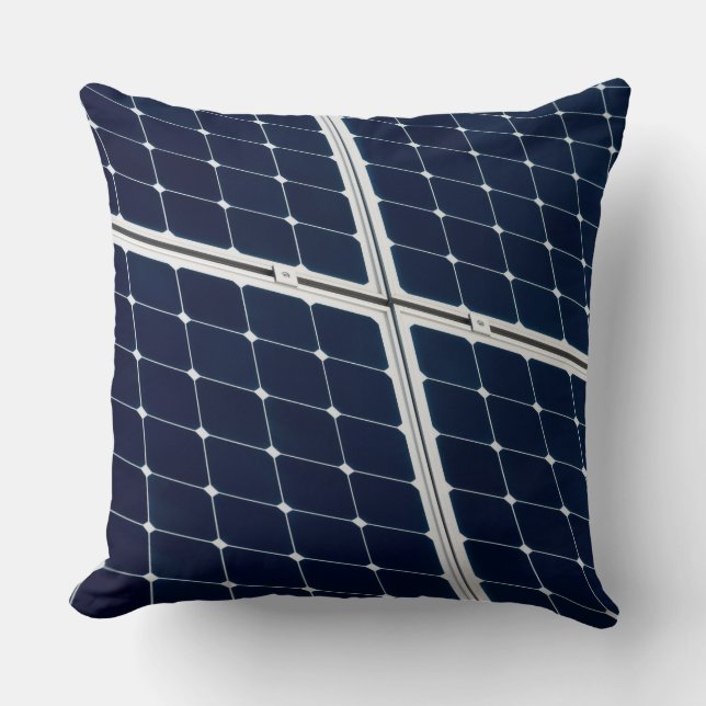 Image of a solar power panel funny cushion (Front)