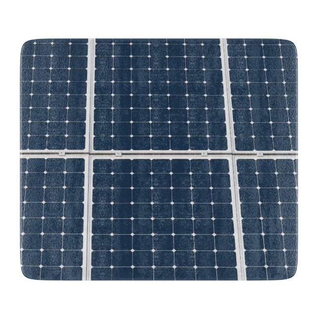 Image of a solar power panel funny cutting board (Front)