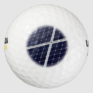 Image of a solar power panel funny golf balls