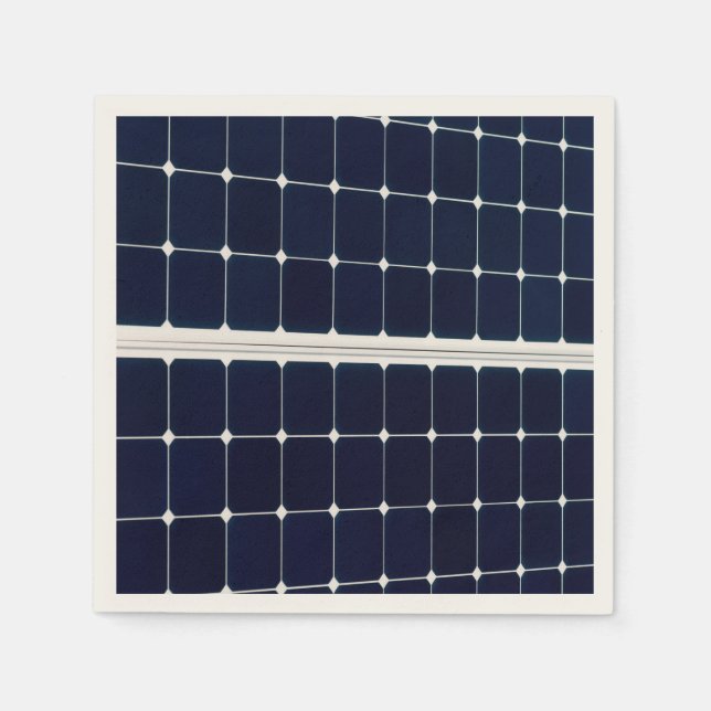 Image of a solar power panel funny napkin (Front)