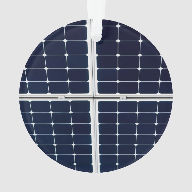 Image of a solar power panel funny ornament (Back)
