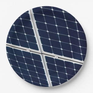Image of a solar power panel funny paper plate